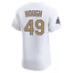 Charlie Hough ＃49 Los Angeles Dodgers Elite Men's Gold White 2025 Collection Jersey
