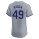 Charlie Hough ＃49 Los Angeles Dodgers Elite Men's Gray Road Jersey