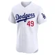 Charlie Hough ＃49 Los Angeles Dodgers Elite Men's White Home Jersey