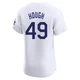 Charlie Hough ＃49 Los Angeles Dodgers Elite Men's White Home Jersey