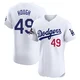 Charlie Hough ＃49 Los Angeles Dodgers Elite Men's White Home World Series Champions Jersey