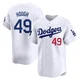 Charlie Hough ＃49 Los Angeles Dodgers Limited Men's White 2024 World Tour Seoul Series Home Jersey