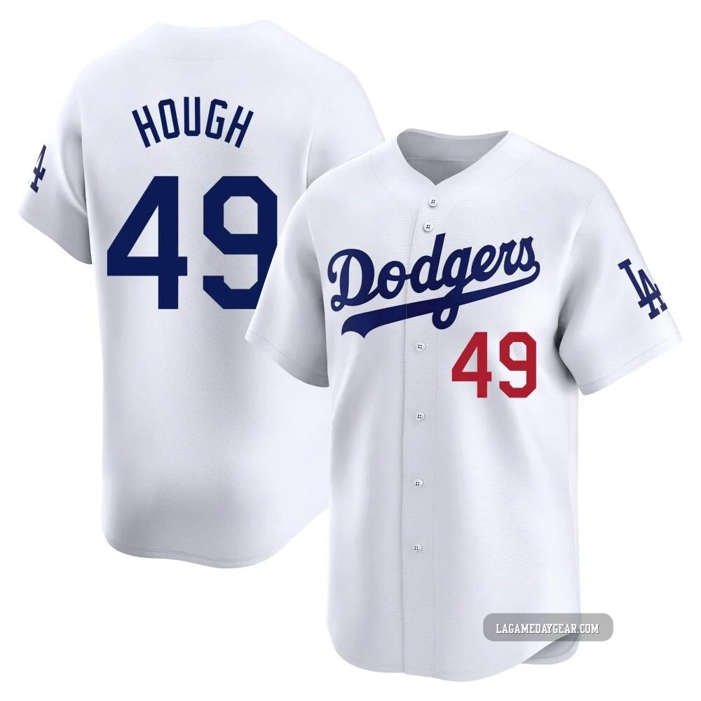 Charlie Hough ＃49 Los Angeles Dodgers Limited Men's White Home Jersey