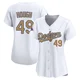 Charlie Hough ＃49 Los Angeles Dodgers Limited Women's Gold White 2025 Collection Jersey