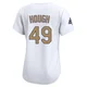 Charlie Hough ＃49 Los Angeles Dodgers Limited Women's Gold White 2025 Collection Jersey