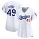 Charlie Hough ＃49 Los Angeles Dodgers Limited Women's White Home Jersey