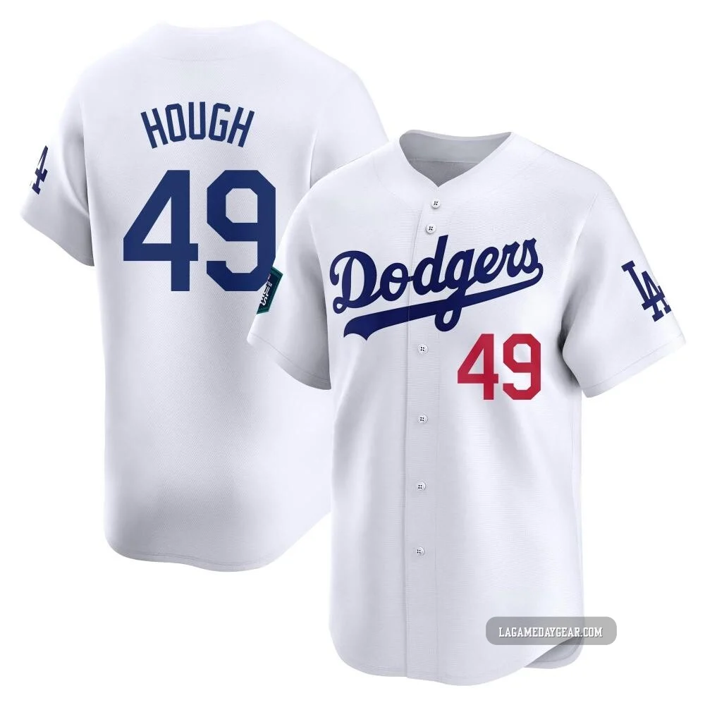 Charlie Hough ＃49 Los Angeles Dodgers Limited Youth White 2024 World Tour Seoul Series Home Jersey