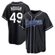 Charlie Hough ＃49 Los Angeles Dodgers Replica Youth Black Fashion Out Jersey