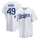 Charlie Hough ＃49 Los Angeles Dodgers Replica Youth White 2024 World Tour Seoul Series Home Jersey