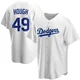 Charlie Hough ＃49 Los Angeles Dodgers Replica Youth White Home Jersey