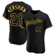 Clayton Kershaw ＃22 Los Angeles Dodgers Authentic Men's Black Snake Skin City Jersey