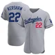Clayton Kershaw ＃22 Los Angeles Dodgers Authentic Men's Gray Away Jersey