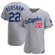Clayton Kershaw ＃22 Los Angeles Dodgers Authentic Men's Gray Away Official 2024 World Series Champions Jersey