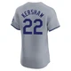 Clayton Kershaw ＃22 Los Angeles Dodgers Elite Men's Gray Road 2024 World Series Jersey