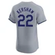 Clayton Kershaw ＃22 Los Angeles Dodgers Elite Men's Gray Road Jersey