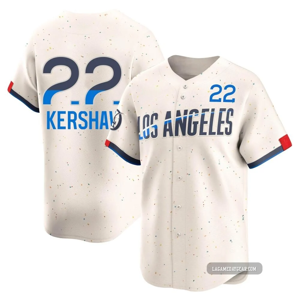 Clayton Kershaw ＃22 Los Angeles Dodgers Limited Men's Cream 2024 City Connect Jersey