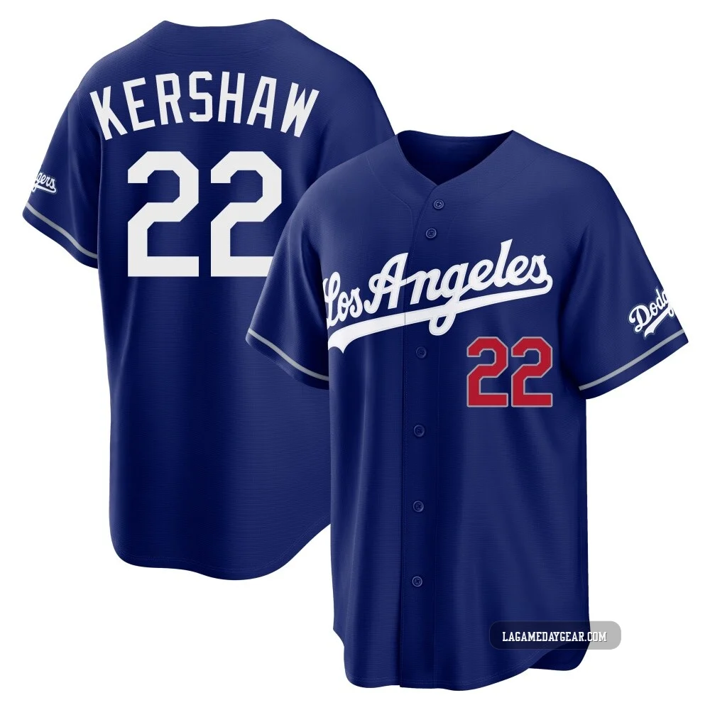 Clayton Kershaw ＃22 Los Angeles Dodgers Limited Men's Royal Alternate Stadium Jersey