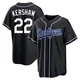 Clayton Kershaw ＃22 Los Angeles Dodgers Replica Men's Black Fashion Out Jersey
