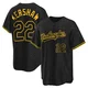 Clayton Kershaw ＃22 Los Angeles Dodgers Replica Men's Black Snake Skin City Jersey