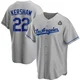 Clayton Kershaw ＃22 Los Angeles Dodgers Replica Men's Gray Road 2024 World Series Jersey