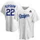 Clayton Kershaw ＃22 Los Angeles Dodgers Replica Men's White Home 2024 World Series Jersey