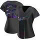 Clayton Kershaw ＃22 Los Angeles Dodgers Replica Women's Black Holographic Alternate Jersey