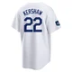 Clayton Kershaw ＃22 Los Angeles Dodgers Replica Youth White 2024 World Tour Seoul Series Home Jersey