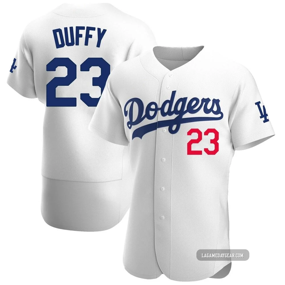 Danny Duffy ＃23 Los Angeles Dodgers Authentic Men's White Home Jersey