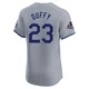 Danny Duffy ＃23 Los Angeles Dodgers Elite Men's Gray Road World Series Champions Jersey