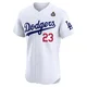 Danny Duffy ＃23 Los Angeles Dodgers Elite Men's White Home 2024 World Series Jersey