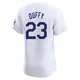 Danny Duffy ＃23 Los Angeles Dodgers Elite Men's White Home 2024 World Series Jersey