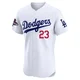 Danny Duffy ＃23 Los Angeles Dodgers Elite Men's White Home World Series Champions Jersey