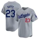 Danny Duffy ＃23 Los Angeles Dodgers Limited Men's Gray Away Jersey