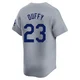 Danny Duffy ＃23 Los Angeles Dodgers Limited Men's Gray Away Jersey