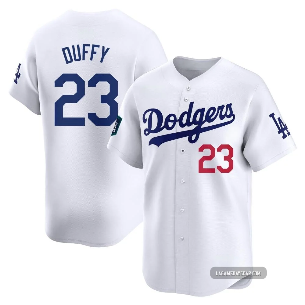 Danny Duffy ＃23 Los Angeles Dodgers Limited Men's White 2024 World Tour Seoul Series Home Jersey