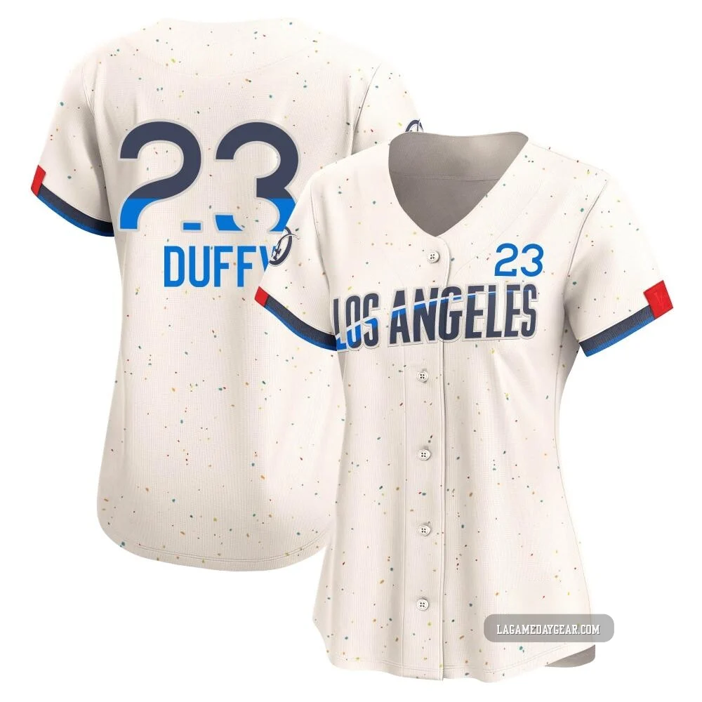 Danny Duffy ＃23 Los Angeles Dodgers Limited Women's Cream 2024 City Connect Jersey