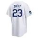 Danny Duffy ＃23 Los Angeles Dodgers Replica Men's White 2024 World Tour Seoul Series Home Jersey