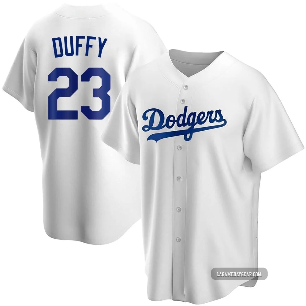 Danny Duffy ＃23 Los Angeles Dodgers Replica Youth White Home Jersey