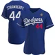 Darryl Strawberry ＃44 Los Angeles Dodgers Authentic Men's Royal Alternate 2024 World Series Jersey