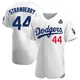 Darryl Strawberry ＃44 Los Angeles Dodgers Authentic Men's White Home Official 2024 World Series Jersey
