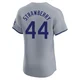 Darryl Strawberry ＃44 Los Angeles Dodgers Elite Men's Gray Road Jersey