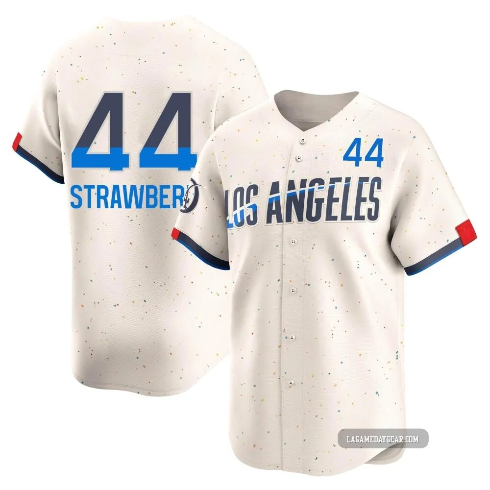 Darryl Strawberry ＃44 Los Angeles Dodgers Limited Men's Cream 2024 City Connect Jersey