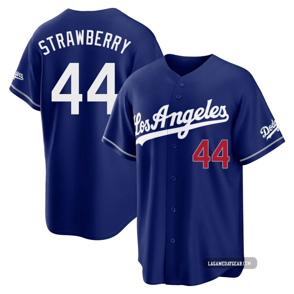 Darryl Strawberry ＃44 Los Angeles Dodgers Limited Men's Royal Alternate Stadium Jersey