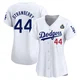 Darryl Strawberry ＃44 Los Angeles Dodgers Limited Women's White Home 2024 World Series Jersey