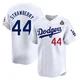 Darryl Strawberry ＃44 Los Angeles Dodgers Limited Youth White Home 2024 World Series Jersey