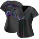 Darryl Strawberry ＃44 Los Angeles Dodgers Replica Women's Black Holographic Alternate Jersey