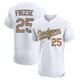 David Freese ＃25 Los Angeles Dodgers Elite Men's Gold White 2025 Collection Jersey