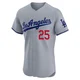 David Freese ＃25 Los Angeles Dodgers Elite Men's Gray Road Jersey