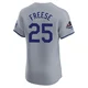 David Freese ＃25 Los Angeles Dodgers Elite Men's Gray Road World Series Champions Jersey