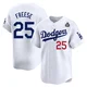 David Freese ＃25 Los Angeles Dodgers Limited Men's White Home 2024 World Series Jersey